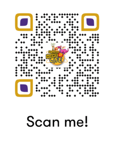 QR code linking to the Petrificus Totalus Spell Guide from the Science2Life School of Hogwarts Wizard Training series. The QR code features the Science2Life logo in the centre and purple and gold corner markers.