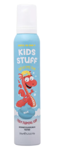 Kids Stuff Bathtime Fun Crazy Foaming Soap – Blue, 200ml can with cartoon dragon design