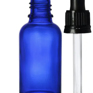 Blue glass dropper bottle - 30 ml
