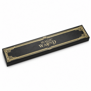 Five Incendio wands displayed together: Snape’s black wand, Harry’s wood-style handle, Voldemort’s cream hooked handle, Dumbledore’s brown wand with knots and symbols, and Hermione’s floral vine design. Lengths range from 36–39 cm, depending on the design. Each wand is sold individually.
